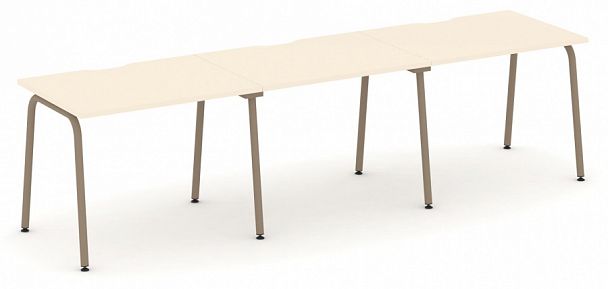 Рабочая станция на 3 места "ESTETICA" ES.RS-3.1-VK Сатин - Вид 1