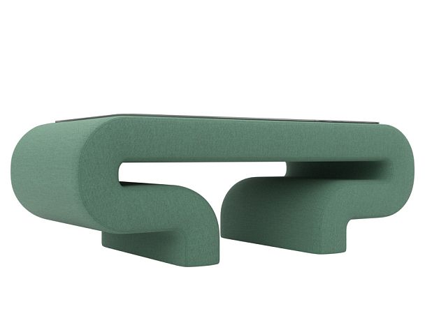 Стол Волна Рогожка зеленый - Вид 1