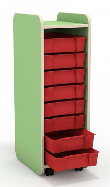 Стойка с пластмассовыми ящиками - Вид 3