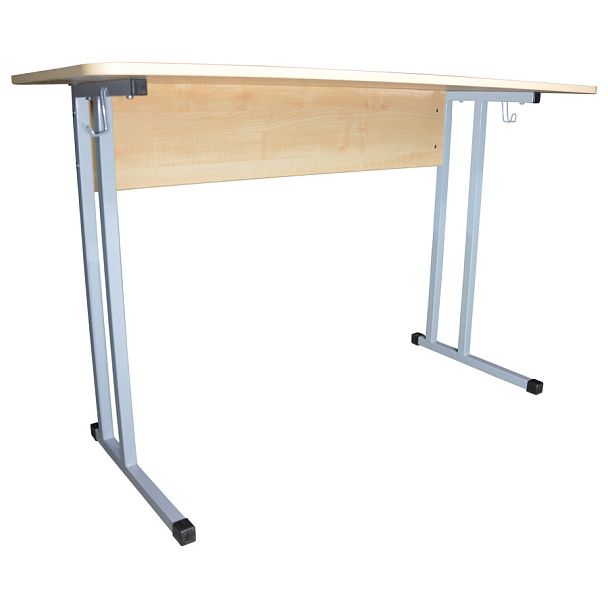 Стол-парта 2-местный нерегулируемый "Умник", 1200х500х760 мм, рост 6, серый каркас, ЛДСП клён - Вид 1