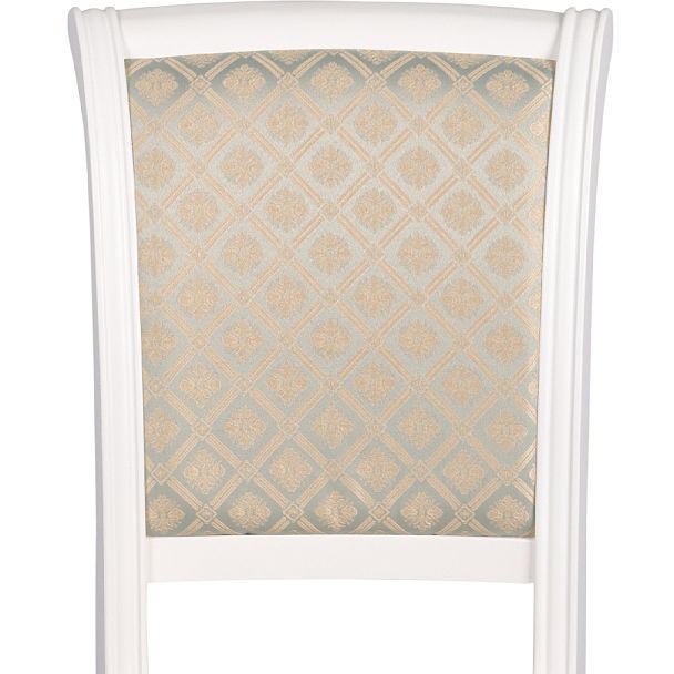 Комплект деревянных стульев с мягким сиденьем Арктос Белый/Бирюзовый жаккард, 4 шт. - Вид 7