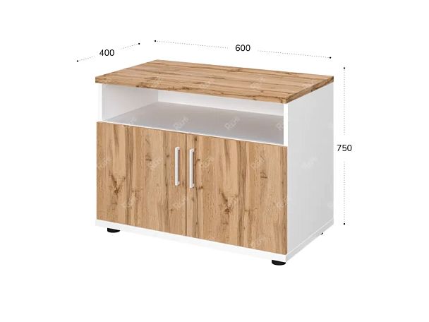 TANDEM RTD039-80U-V Тумба под оргтехнику универсальная 800х450х600 Вотан/Белый - Вид 2