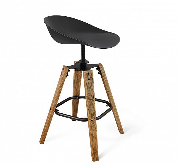 Стул барный Sheffilton SHT-ST19/S93 черный/браш.коричневый/черный муар - Вид 1