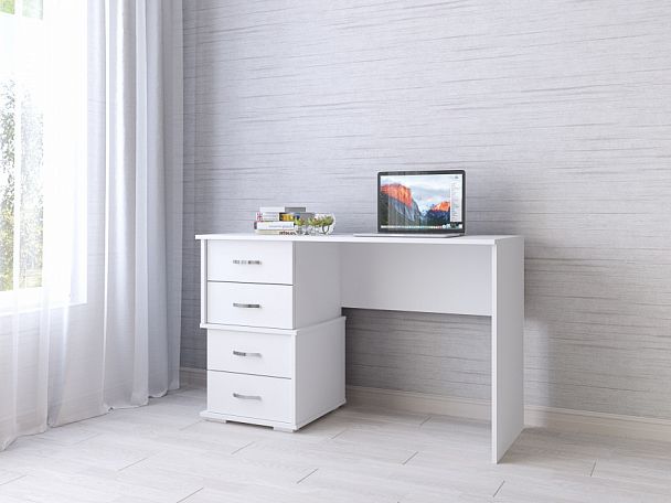 Стол письменный Сити-2 (750х1200х500) белый - Вид 1