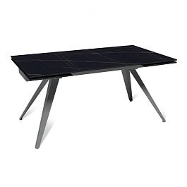 Стол раскладной Asti (160+40+40), керамика матовая Black Gold - Фото предпросмотра