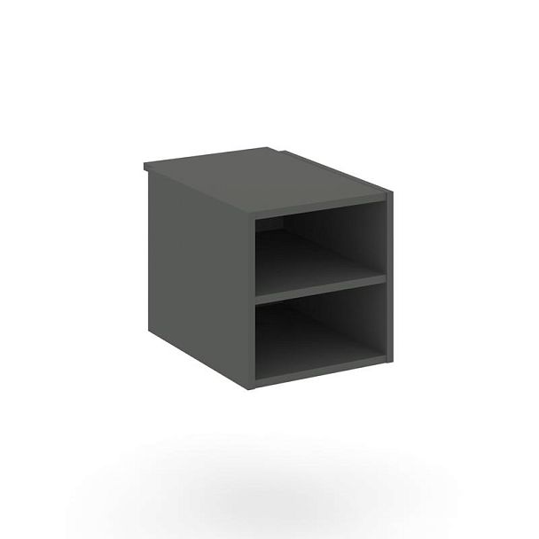 Стайл Проджект Подвесная тумба с двумя открытыми нишами SN.TP-013 Антрацит 343*591*352 - Вид 1