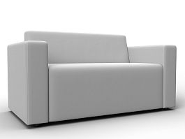 Диван прямой Лига-093 Экокожа белый - Фото предпросмотра