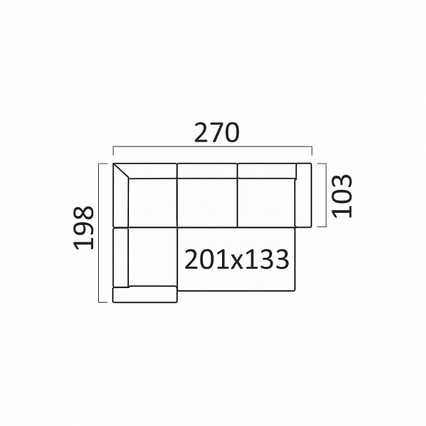 Угловой диван "Дублин" с тумбой - Вид 6