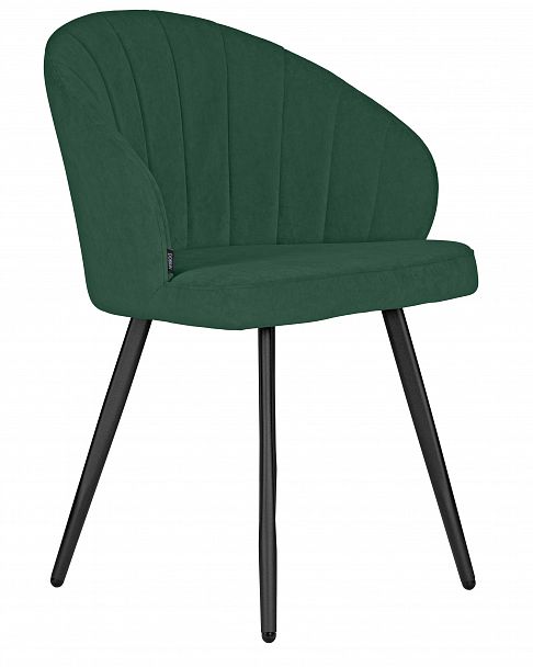 Стул обеденный DOBRIN NAOMI (ЭМАЛЬ ЧЕРНЫЙ МУАР велюр Catania Izumrud) - Вид 2