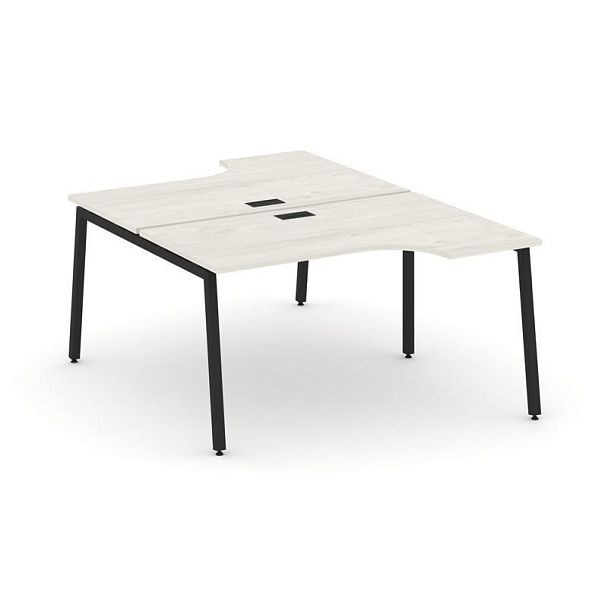 Стайл Проджект Рабочая станция эргоном. SN-4A.DRPA-021 Дуб Наварра/Металл Черный 1380*1632/1992*750 - Вид 1