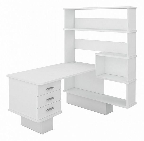 Стол компьютерный Домино СР-520 Белый правый - Вид 1