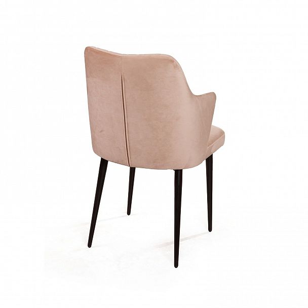 Стул с подлокотниками Hunt ромб, бархат бежевый 5 / чёрный конус - Вид 4