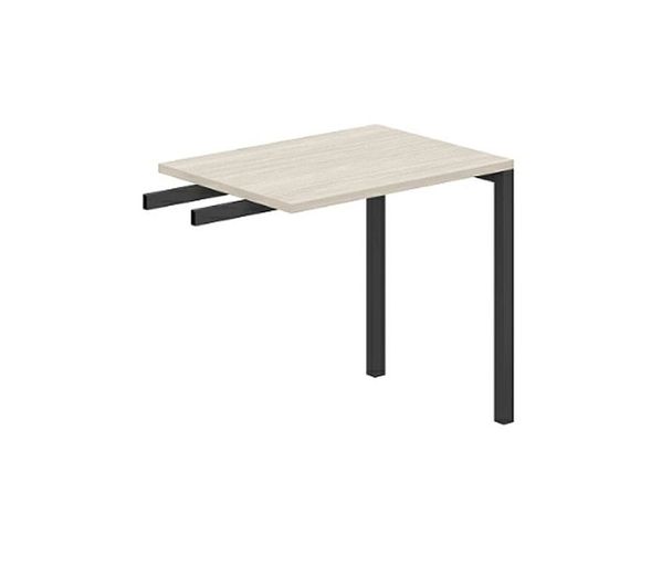 Брифинг-приставка Sigma 800х600х750  / профиль: 60х30 антрацит; столешница: дуб светлый - Вид 1