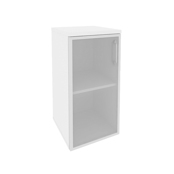 Onix Шкаф низкий узкий левый O.SU-3.2 R (L) Белый бриллиант 400*420*823 - Вид 1