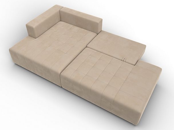 Диван угловой Лига-103 НПБ угол левый Велюр бежевый - Вид 8