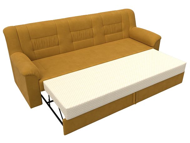 Диван прямой Карелия Велюр желтый - Вид 7
