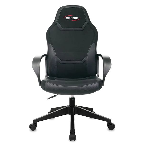 Кресло компьютерное BRABIX "Alpha GM-018", ткань/экокожа, черное, 532636, GM-018_532636 - Вид 5