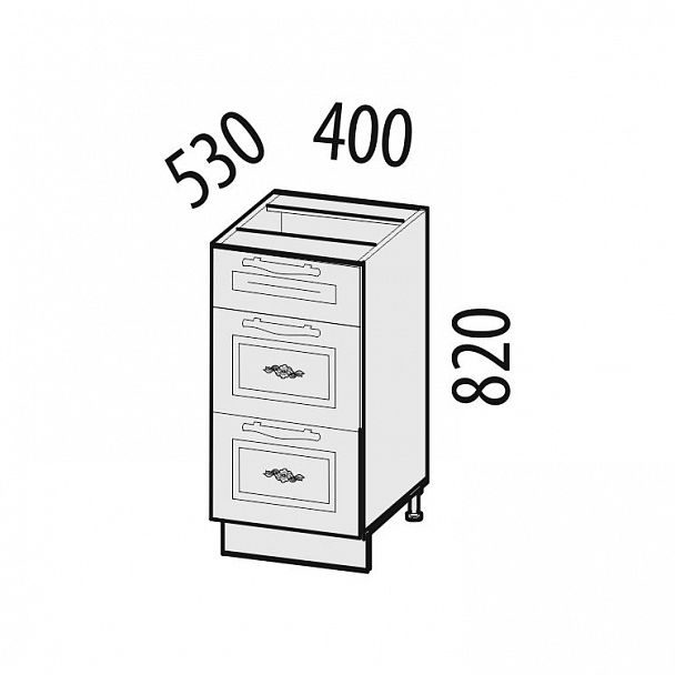 Стол "Виктория" 20.90 с 3 ящиками - Вид 2