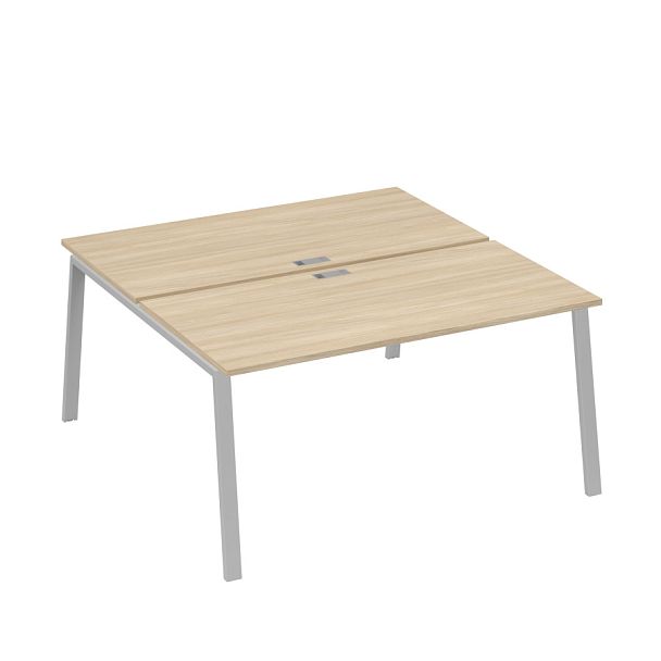 Рабочая станция (2х160) каркас TRE A4 А4 Б3 178  БП дуб скандинавский / металлокаркас серый - Вид 1