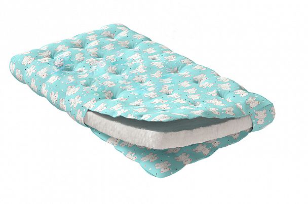 Матрас ватный детский бязь (белая вата РВ) (80х160 см) - Вид 1
