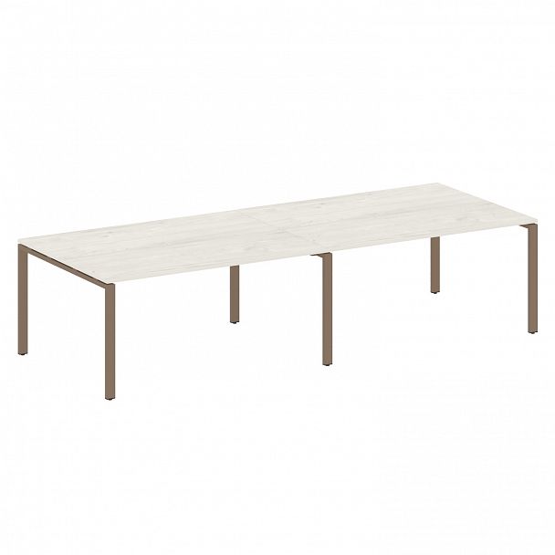 Стол для переговоров "Metal System" БП.ПРГ-2.4 дуб наварра/мокко - Вид 1