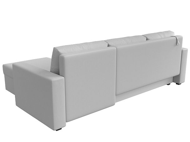 Угловой диван Траумберг Лайт правый (полностью экокожа белая) - Вид 6