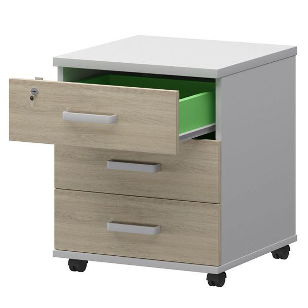 Тумба подкатная СМТ-3ПЦ Тип1 Белый/Кронберг 434x450x620 Смарт - Вид 1