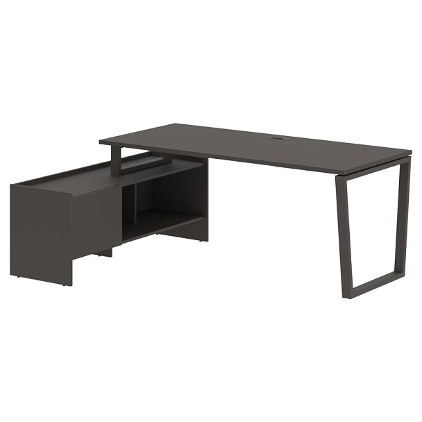 Стол с тумбой EVCT 19814 Мокко/Мокко 1960х1400х750 EDIS - Вид 1