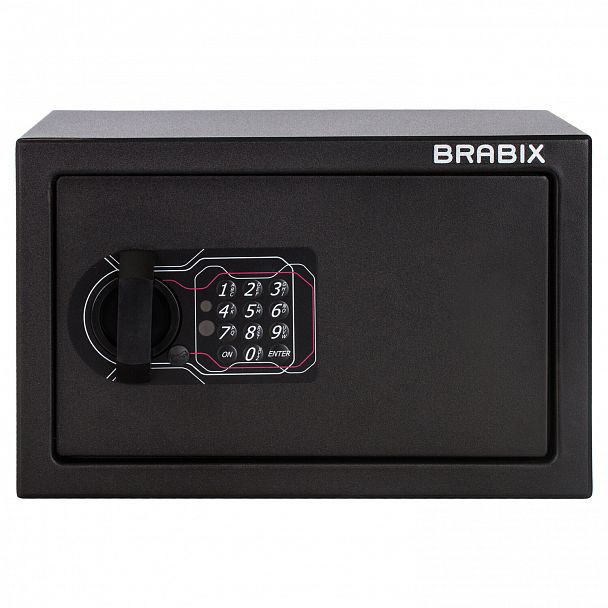 Сейф мебельный BRABIX "SF-200EL", 200х310х200 мм, электронный замок, черный, 291145, S103BR211214 - Вид 4