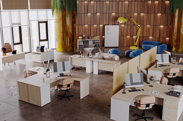 Передняя панель стола 140 Tess 125x1,6x35 дуб крафт золотой - Вид 10