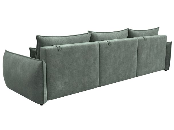 Диван прямой Лига-051 НПБ Лонг Велюр зеленый - Вид 5
