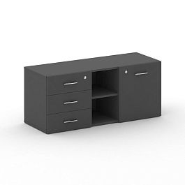 Fresco Греденция FRU.GR-2 Базальт UM/Хром 1250*460*532 - Фото предпросмотра