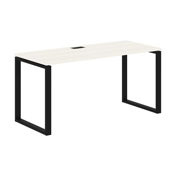 Стол прямой EQST 1567 Ясень Траун/Черный 1560х670х750 EDIS - Вид 1