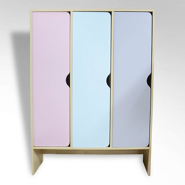 Шкаф 3-секционный с нишей под скамью - Вид 1