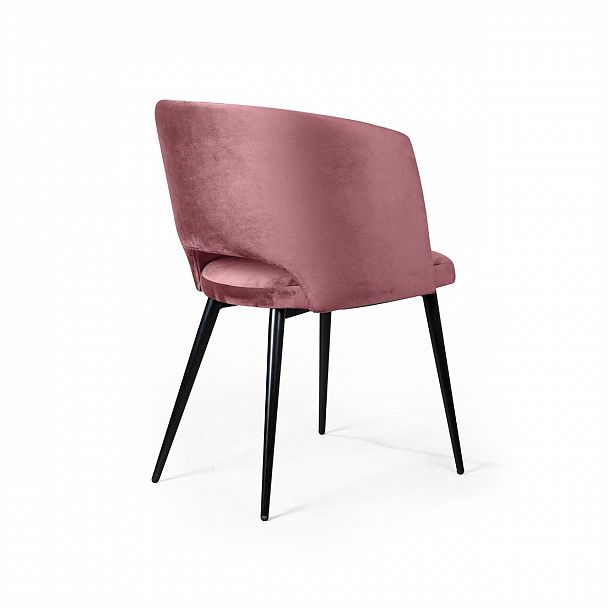 Кресло William, бархат пудровый 15/ черный конус - Вид 5