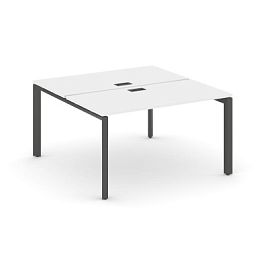 Стайл Проджект Некст / Style Project Next Рабочая станция двухсторонняя SN-59P.DRS-014 Белый/Металл Антрацит/Черный Заглушка 1580*1432*750 - Фото предпросмотра