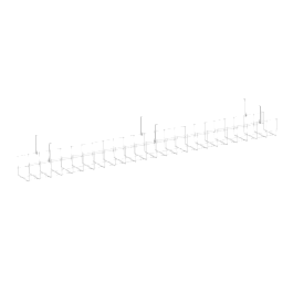 Кабель-канал сетчатый узкий KK-S-120U Металл Белый 1205*131*154 - Фото предпросмотра