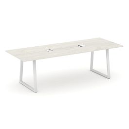 Style Project Direct Direct Стол переговорный SN-6T1.SPRG-258 Дуб Наварра/Металл Белый 2580*980*750 - Фото предпросмотра