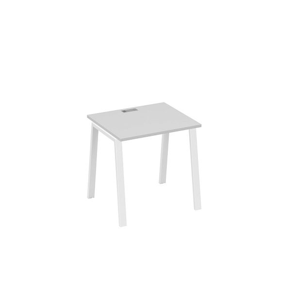 Стол письменный на металлокаркасе TRE A4 А4 Б3 011 БП серый / металлокаркас белый - Вид 1