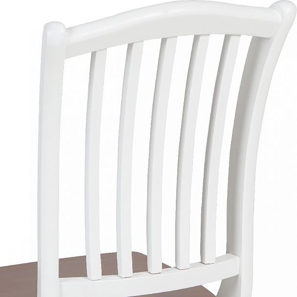 Комплект деревянных стульев с жестким сиденьем Элин Белый/Темный орех, 4 шт. - Вид 8