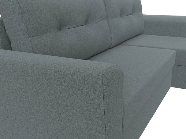 Диван угловой Амстердам Лайт правый угол Рогожка серый - Вид 4