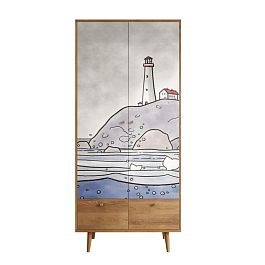 Шкаф двухстворчатый Berber арт BB16/Print_51 - Фото предпросмотра