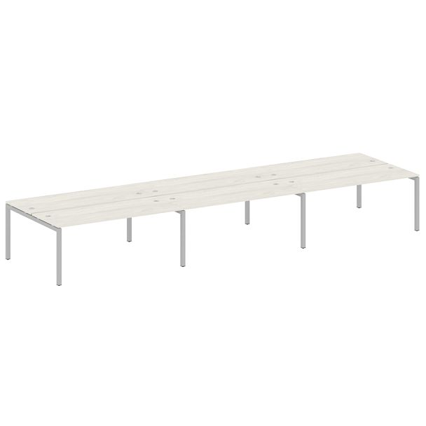 Metal System Quattro Р. ст. на 6 раб. места на П-образном м/к 50БП.СМ-6.5 Дуб наварра/Серый металл 5400*1475*750 - Вид 1