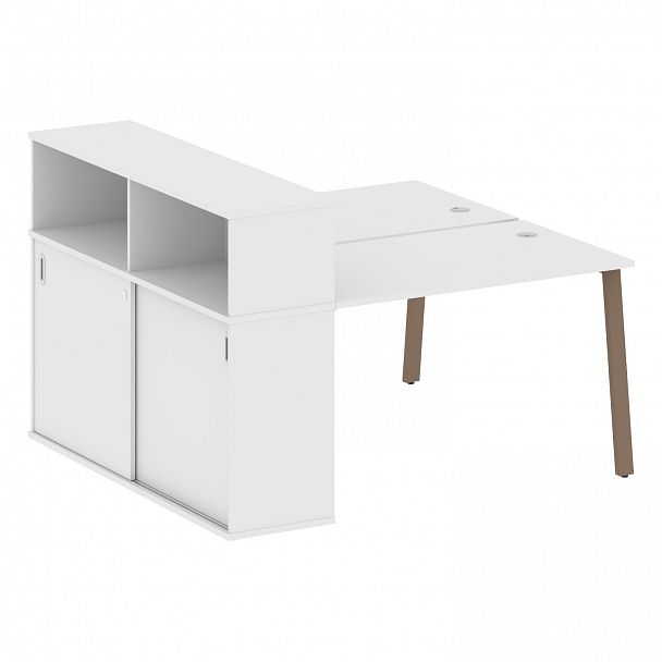 Рабочая станция "Metal System" БА.РС-СШК-2.2 белый/мокко - Вид 1