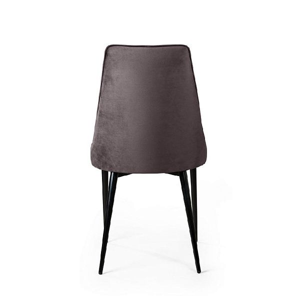 Стул Oliver, бархат антрацит 14/ чёрный конус - Вид 7