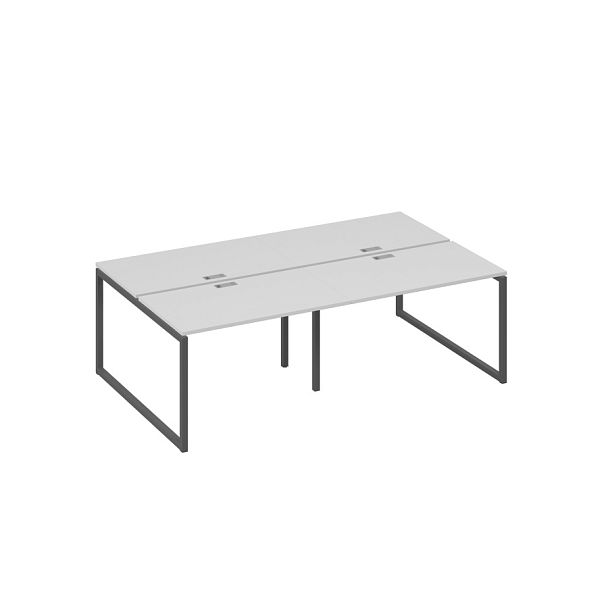 Станция на металлокаркасе QUATTRO 4х120 офисная A4 А4 Б4 173-2 БП серый / металлокаркас антрацит - Вид 1