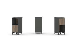 Style Project Набор стеллажа 2-х сторон., 2 яр. SN.NSD-211 Антрацит/Вяз Благородный/Металл Антрацит - Фото предпросмотра