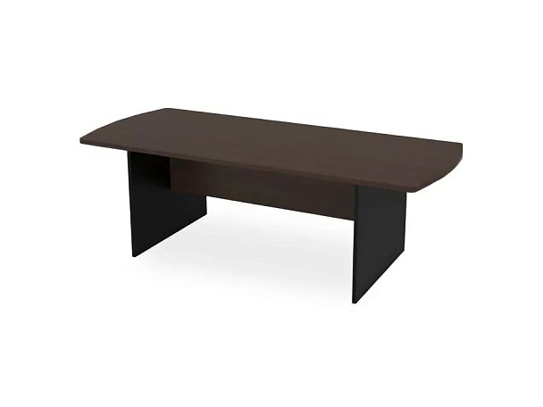 БЕРЛИН / BERLIN Конференц-стол симметричный 2300х1000х740 Венге/Черный - Вид 1