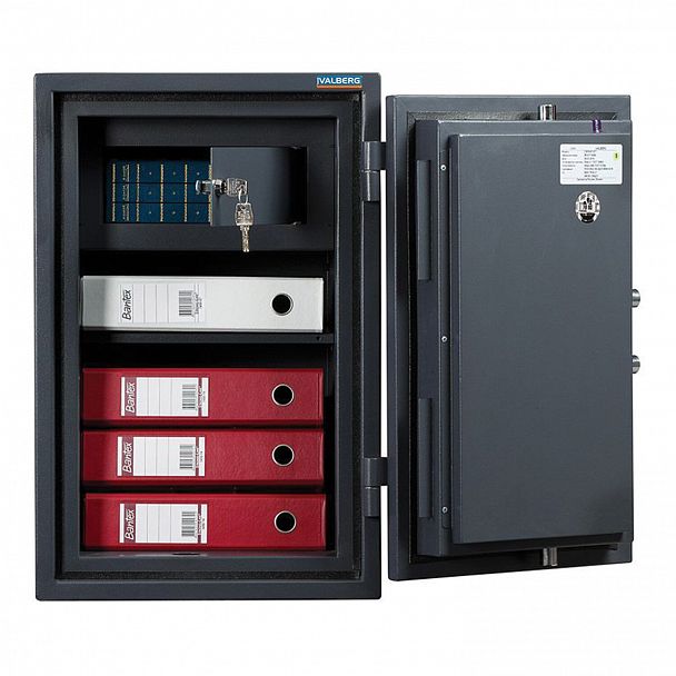 Сейф огневзломостойкий VALBERG "Гарант-67Т", 670х440х440 мм, 99 кг, ключевой замок, крепление к полу - Вид 4