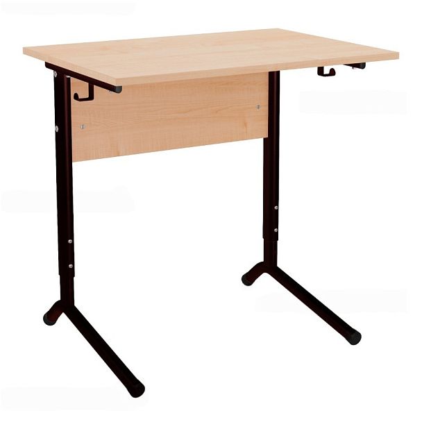 Стол ученический 121Р, 1-местный, регулируемый на плоскоовальной трубе (м/к Коричневый, Серый, Черный), гр.5-7 - Вид 4